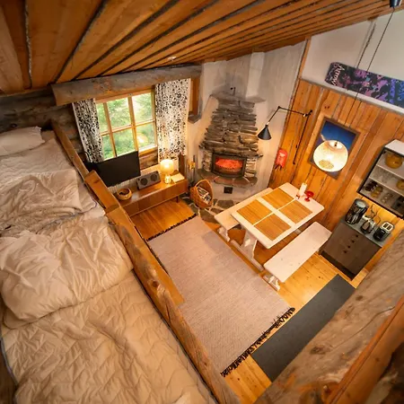 Διαμέρισμα Jussan Luppo - Original Log Cabin, Sauna, 100m *